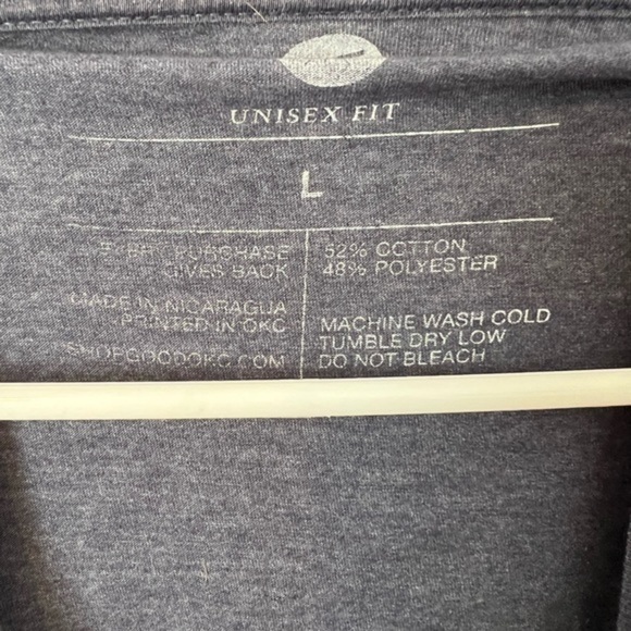 OKC Large Thunder Basketball Blue Heather T-shirt - Picture 4 of 7